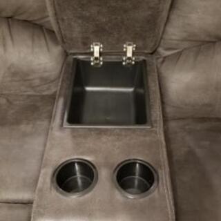 アメリカ家具　リクライニング付きL字型4～5名掛けソファー