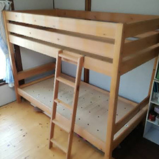 ベッド 早めの引取希望☆無印良品 パイン材二段ベッド