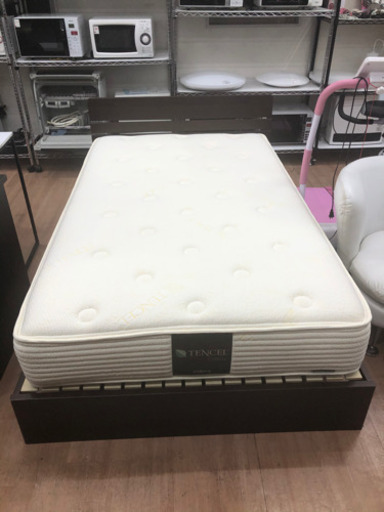 【大塚家具状態◎】セミダブルベッドセット マットレス付き セレスタ(上代参考:9.4万円)自社配送時代引き可※現金、クレジット、スマホ決済対応※