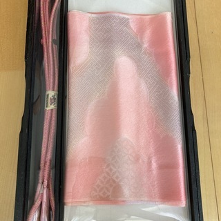 【未使用】ピンクと金糸の帯揚と帯締めのセット