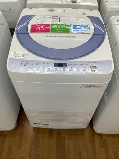 安心の6ヶ月保証付き　SHARP 全自動洗濯機　21780円