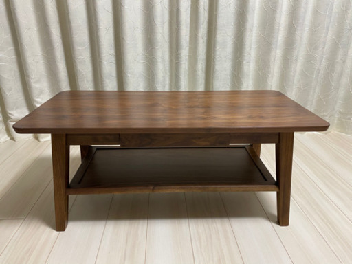 ローテーブル ウォールナット無垢材天然木  美品