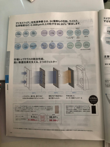 アトモスフィア空気清浄機S&交換フィルター - 季節、空調家電 