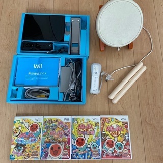 Wii本体➕リモコン2個➕太鼓➕太鼓の達人ソフト4つ