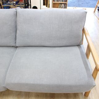 店R450)【美品】アクタス ACTUS ロッジソファ 2人掛け オーク無垢材 ファブリック 北欧スタイル 19年2月に購入品