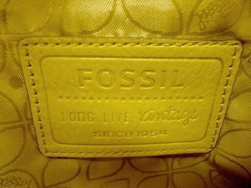 フォッシル FOSSIL レザーショルダーバッグ イエロー系 かばん カバン
