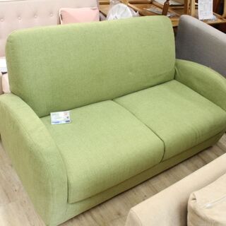 店R469) 【美品】 MOMO natural モモナチュラル 2P カバーリングソファ