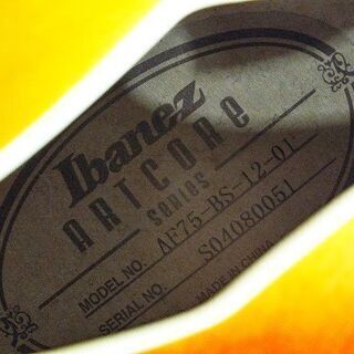 【苫小牧バナナ】Ibanez/アイバニーズ フルアコ エレキギター BOXギター AF75-BS-12-01 ソフトケース付き 音出しOK♪