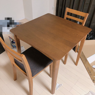【ニトリ】2人用ダイニングテーブル+イスセット 2人用食卓、椅子セット