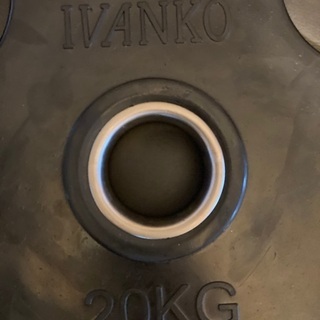 業務用オリンピックラバープレート　20キロ2枚