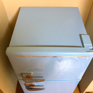 水色　ドアレトロ冷蔵庫