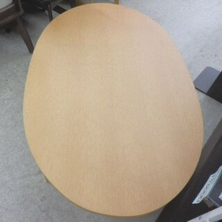 ▷木製 ローテーブル 幅150cm オーバル ナチュラル 清美堂 日本製 重厚 