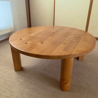 天然木パイン材/丸テーブル