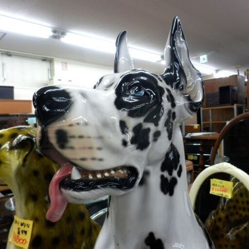 Domane 犬の置物 イタリア製 陶器置き物 ビッグドッグ 大型犬  ドマン 札幌市西区西野