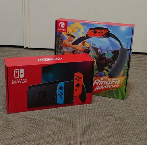 ニンテンドースイッチ　ネオン　ライトコーラル　リングフィットアドベンチャーセット