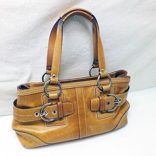 【苫小牧バナナ】COACH/コーチ オールレザー トートバッグ ...