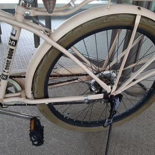 26インチ6段変速極太タイヤ自転車 (のりちゃん) 打出の自転車の中古 