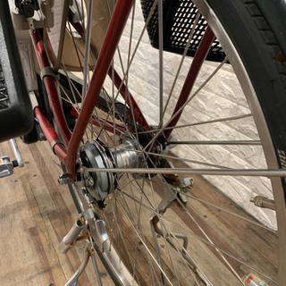 自転車 ブリジストン アンジェリーノ レッド 電動アシスト自転車 6AH
