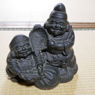 大黒様　恵比寿様　布袋様　2個セット　七福神　陶器　置物