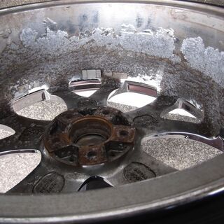 【売却済】19インチメッキアルミ 桜 COSMIC バドニック +45(２本）+38（２本） 225-40-19 4本