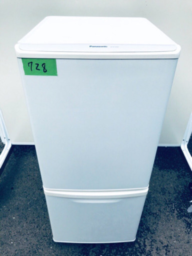 728番 Panasonic✨ノンフロン冷凍冷蔵庫✨NR-B144W-W‼️