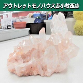 水晶 薔薇石英 ローズクォーツ クラスター パワーストーン ピン...