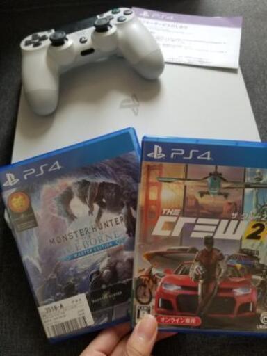 PS4 本体+ Monsterhunter iceborn, the crew 2