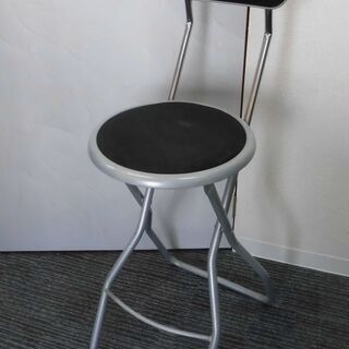 JM8317)（SEIKO)折り畳み式丸型パイプ椅子 (ブラック...