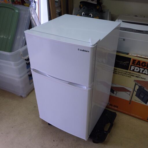 美品　2019年製　 S-cubism 2ドア冷凍/冷蔵庫 90L　R-90WH　札幌市豊平区美園 リサイクルショップニコニコFACTORY