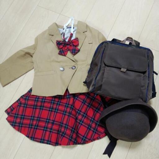 大泉小鳩幼稚園制服、制帽、制鞄セット 女の子