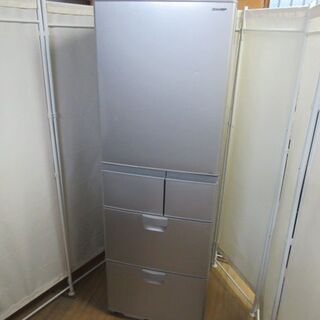 JKN1568/冷蔵庫/5ドア/大型/自動製氷/右開き/シルバー/家族/ファミリー/シャープ/SHARP/SJ-ES41S/中古品/