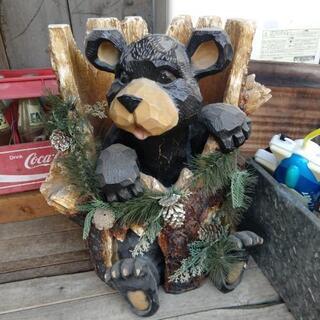 ほぼ決まり　置物　木彫りのクマ　コストコ