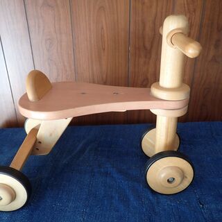 【美品】木製の三輪車