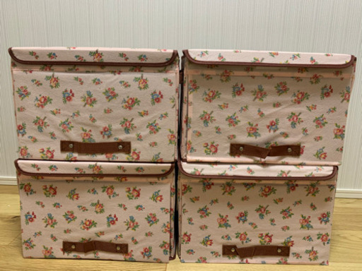 花柄　BOX 4個セット