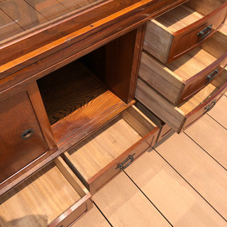 水屋箪笥　昭和レトロ 和茶 古民家 古道具 食器棚 時代箪笥