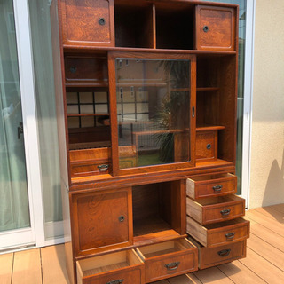 水屋箪笥　昭和レトロ 和茶 古民家 古道具 食器棚 時代箪笥