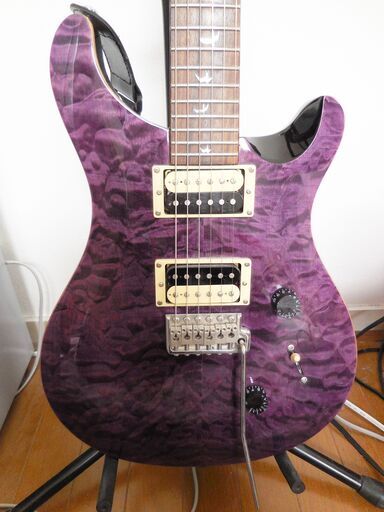 売ります】エレキギター PRSカスタム24 パープル ギグバッグ付き