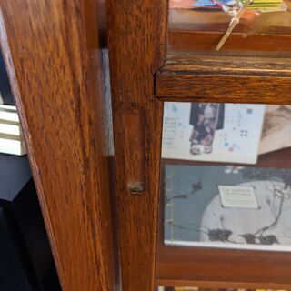 アンティーク　ガラスキャビネット　