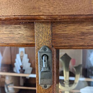 アンティーク　ガラスキャビネット　