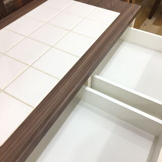 キッチンカウンター ブラウン×ホワイト【トレファク岸和田店】