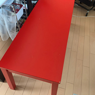 IKEA イケア　ベンチシート　赤