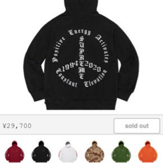 Supreme Peace hooded sweatshirt 黒 S 2020FW 【公式通販】