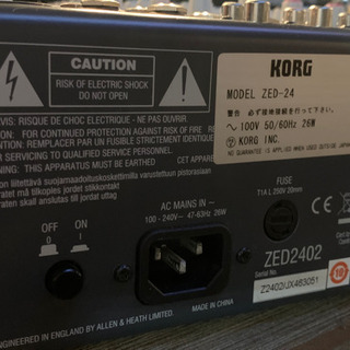 ALLEN&HEATH ZED-24 マルチパーパス・ミキサー 音響卓