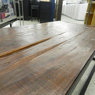 ローテーブル 幅110cm インダストリアル調 ダメージ風 センターテーブル ☆ PayPay(ペイペイ)決済可能 ☆ 札幌市 北区 屯田