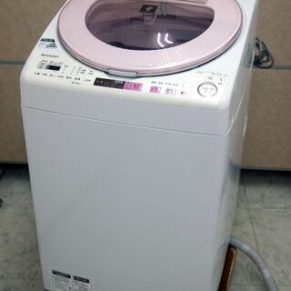⑮【6ヶ月保証付】美品 シャープ 8kg/4.5kg 洗濯乾燥機...