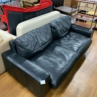 無印良品　ワイドアームソファー　ブラック　※ヘタリ有　売場展開中！！！