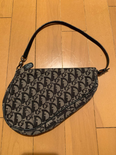 クリスチャンディオール トロッター柄サドルバッグヴィンテージ