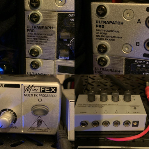 ラック付き録音機材+ミキサー