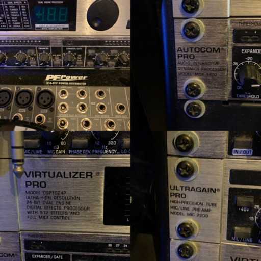ラック付き録音機材+ミキサー