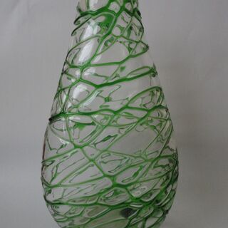 イタリア　ベネチアンガラス風花瓶(中古)